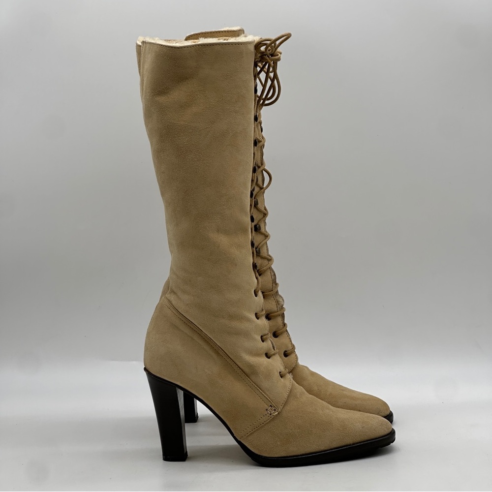 J. Crew Suede Lace-Up Boot. Size 8